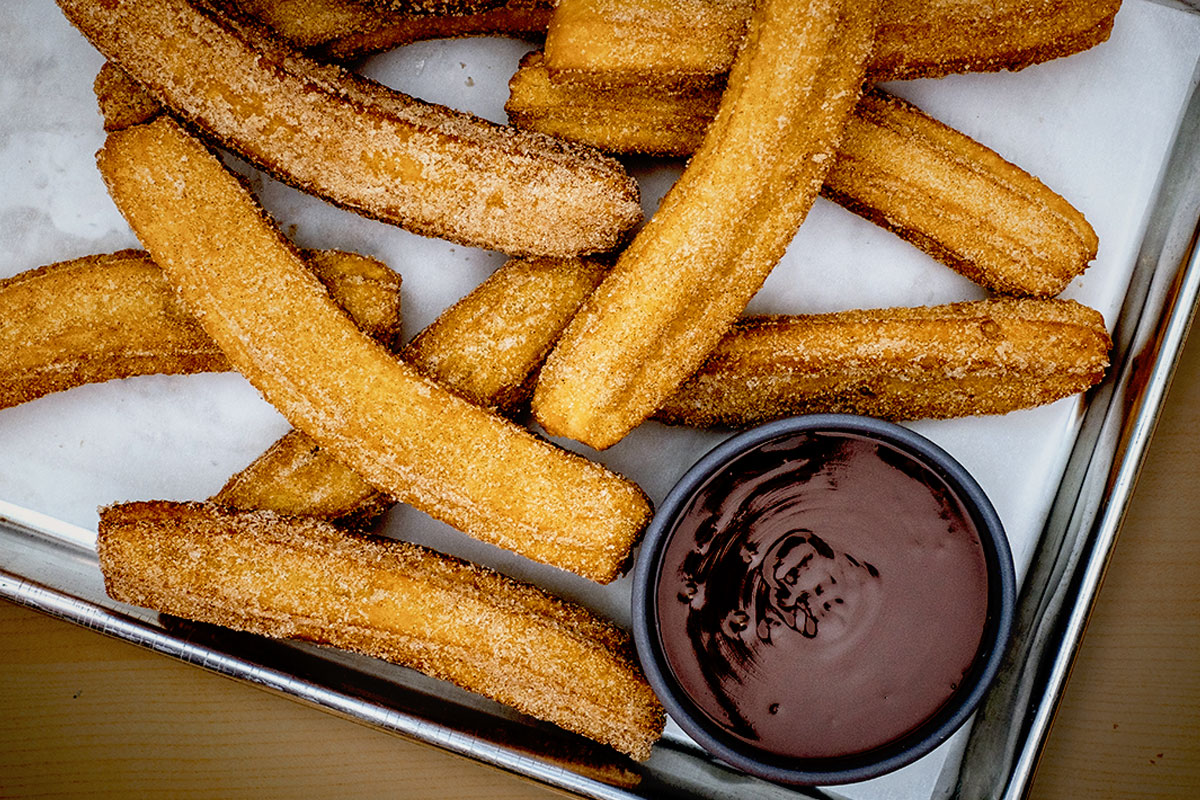 Churros with Dark Chocolate Sauce